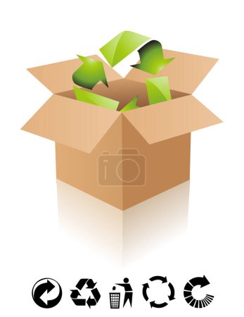 Téléchargez les illustrations : Recycler icône. symbole de recyclage. illustration vectorielle - en licence libre de droit