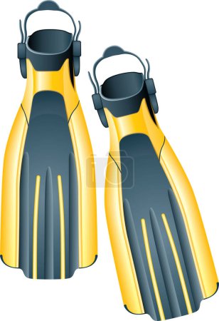 Téléchargez les illustrations : Gants de sécurité jaune vecteur isolés sur blanc - en licence libre de droit