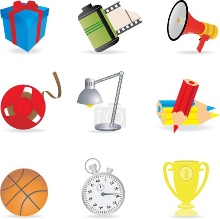 Illustration for Set of sport icons. vector illustration - Royalty Free Image