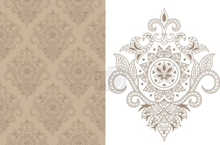 Ilustración de Vector patrón floral vintage - Imagen libre de derechos