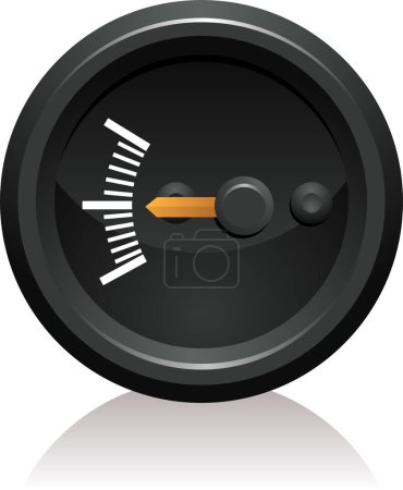 Illustration for Vector illustration of the speedometer on white background - Royalty Free Image