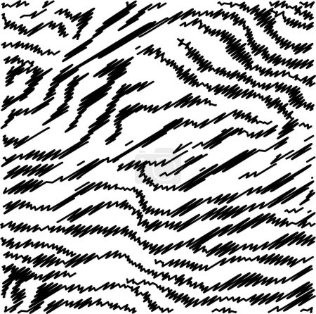 Illustration for Vector seamless pattern with hand drawn lines and waves. - Royalty Free Image