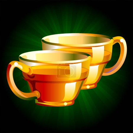 Illustration for Golden cup of beer - Royalty Free Image