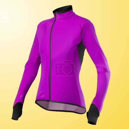 Illustration for Purple sports jacket with purple background - Royalty Free Image