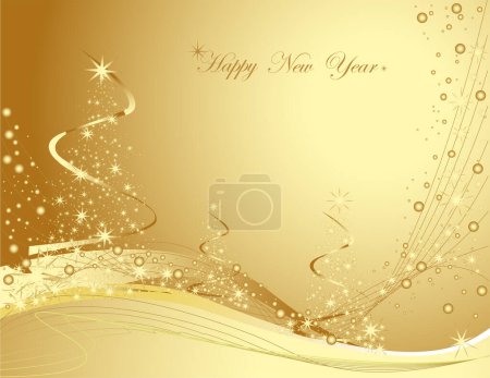 Illustration for Happy new year card background - Royalty Free Image