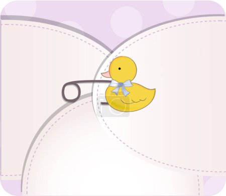 Ilustración de Tarjeta de anuncio del bebé, ilustración del vector - Imagen libre de derechos