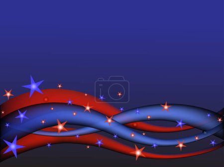 Illustration for Abstract background with red and blue stripes - Royalty Free Image