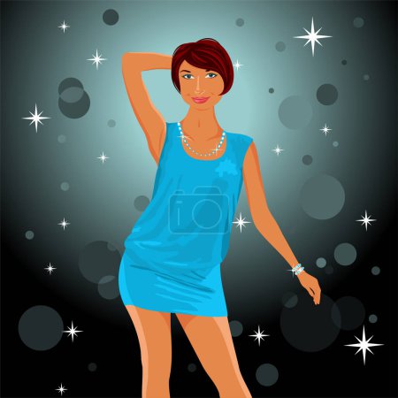 Illustration for Illustration of attractive woman - Royalty Free Image