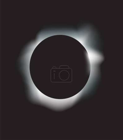 Téléchargez les illustrations : Éclipse solaire noire vectorielle. illustration vectorielle - en licence libre de droit