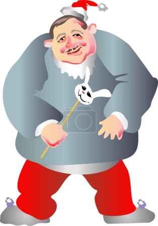 Illustration for Santa claus in a red costume - Royalty Free Image
