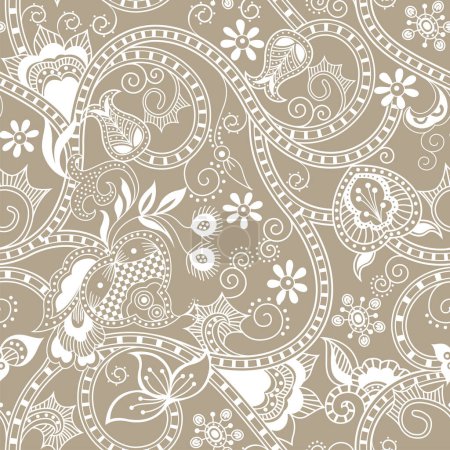 Illustration for Seamless pattern with ornament. vector illustration - Royalty Free Image
