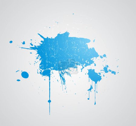 Ilustración de Salpicadura de pintura azul, vector - Imagen libre de derechos
