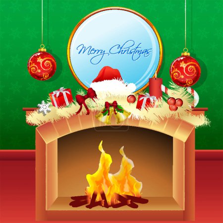 Illustration for Winter holiday background, vector illustration - Royalty Free Image