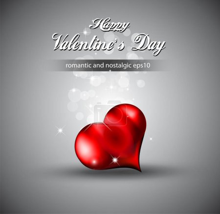 Illustration for Valentines day background, vector illustration - Royalty Free Image