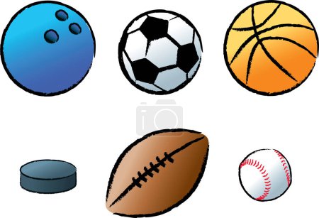 Illustration for Ball of sports set - Royalty Free Image
