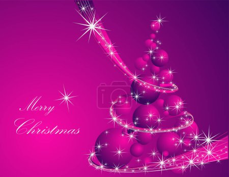 Illustration for Merry christmas and happy new year background, greeting card - Royalty Free Image