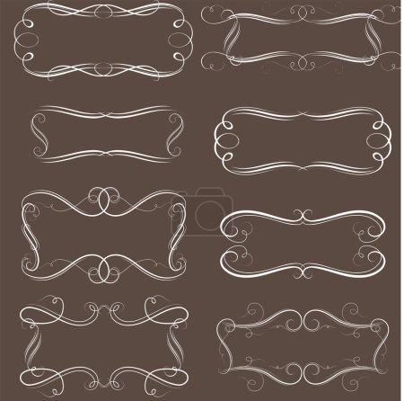 Ilustración de Vector conjunto de elementos de diseño caligráfico - Imagen libre de derechos