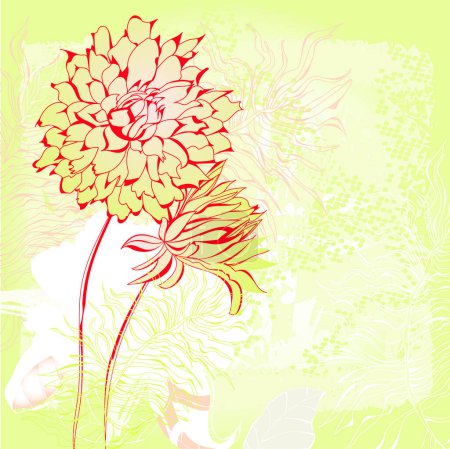 Illustration for Abstract flowers background, vector art illustration - Royalty Free Image