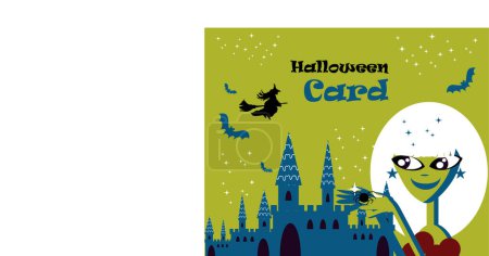 Illustration for Happy halloween. vector card. - Royalty Free Image