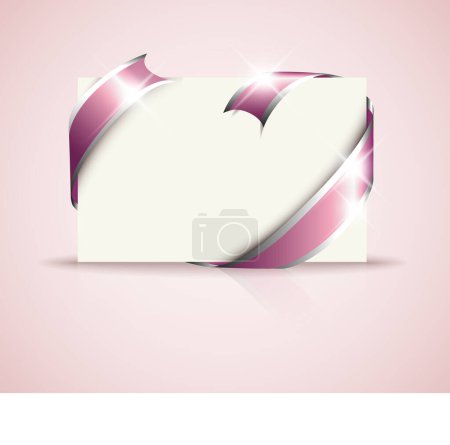 Illustration for Abstract banner with wavy ribbon background - Royalty Free Image