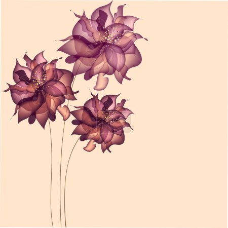 Illustration for Vector flowers, botanical illustration - Royalty Free Image