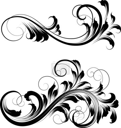 Ilustración de Ilustración vectorial de elementos florales. elementos de diseño para decoración y diseño - Imagen libre de derechos