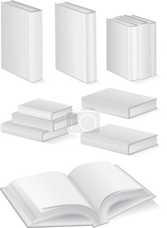Illustration for Blank white books cover, vector illustration - Royalty Free Image