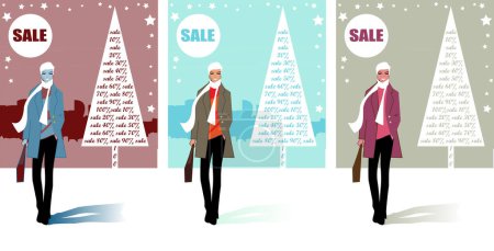Illustration for Set of christmas characters - Royalty Free Image