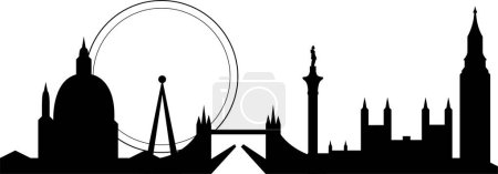 Illustration for Black and white city silhouette - Royalty Free Image