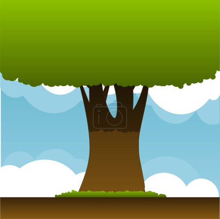 Illustration for Green tree on a white background - Royalty Free Image
