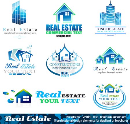 Illustration for Real estate logo design. vector illustration - Royalty Free Image
