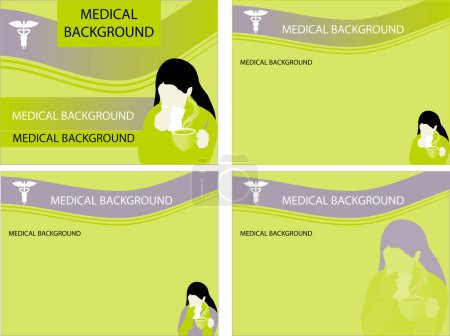 Téléchargez les illustrations : Bannières médicales. antécédents médicaux. - en licence libre de droit