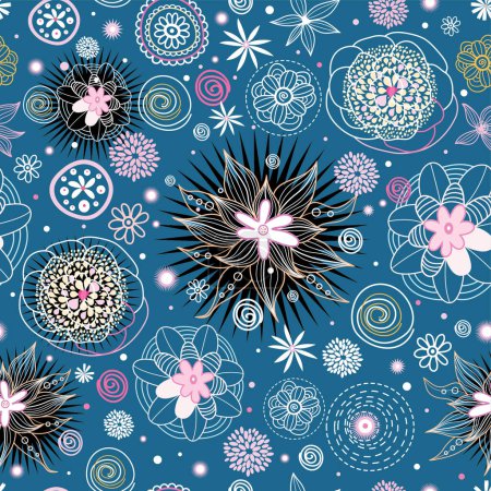 Illustration for Seamless pattern of abstract floral background - Royalty Free Image