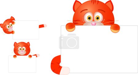 Illustration for Cartoon red cat character - Royalty Free Image