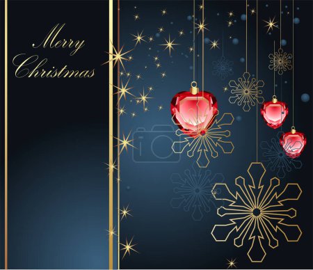 Illustration for Merry christmas and happy new year banner design, vector illustration - Royalty Free Image