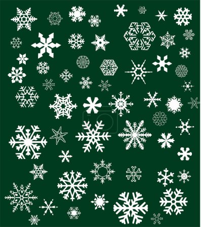 Illustration for Christmas card with  snowflakes, background - Royalty Free Image