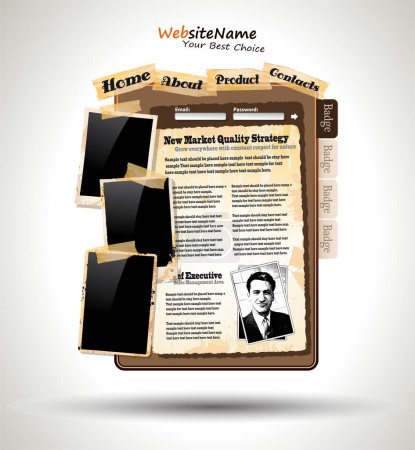 Illustration for 3d rendering of an old newspaper on a black background. - Royalty Free Image