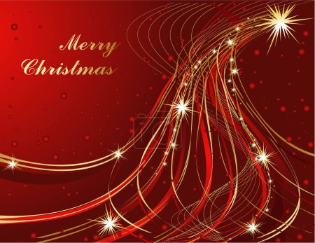 Illustration for Merry christmas and happy new year background, greeting card - Royalty Free Image