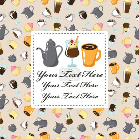 Illustration for Coffee cup with sweets and coffee cup. vector illustration. - Royalty Free Image