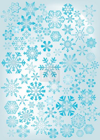 Illustration for Winter background with snowflakes - Royalty Free Image