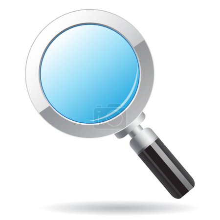 Illustration for Magnifying glass icon. realistic vector illustration. - Royalty Free Image