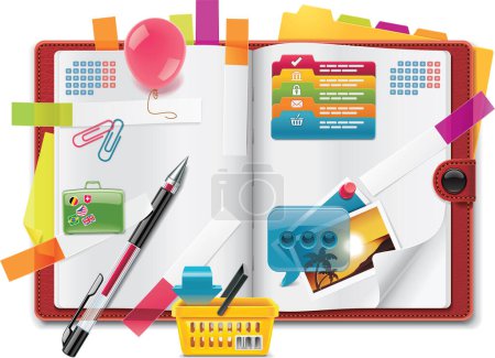 Illustration for Vector illustration of education and learning icons - Royalty Free Image