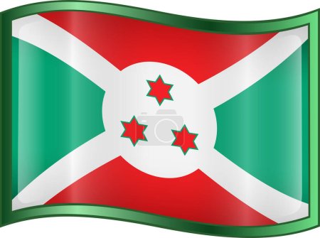 Téléchargez les illustrations : Drapeau de burundi, formes rectangulaires. 3 d rendu - en licence libre de droit
