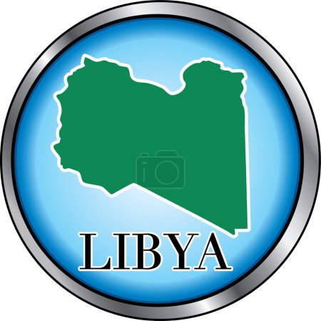 Téléchargez les illustrations : Illustration vectorielle du bouton rond Libye - en licence libre de droit