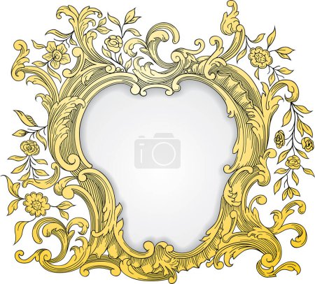 Illustration for Vector baroque of vintage elements for design. - Royalty Free Image