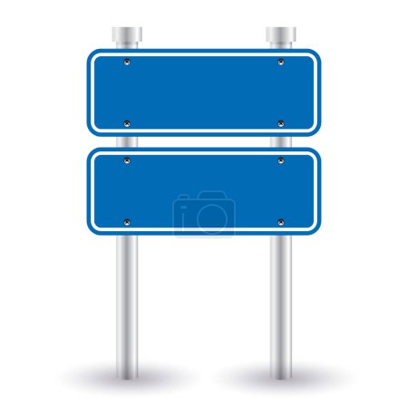 Illustration for Blank road signs. vector - Royalty Free Image