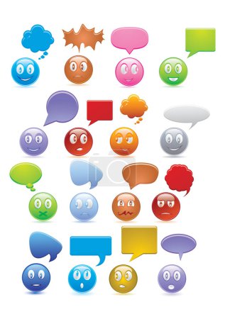 Illustration for Colorful speech bubbles vector - Royalty Free Image