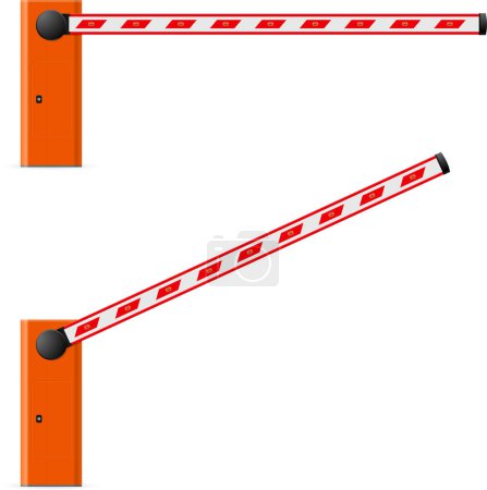 Illustration for Road barrier isolated on white background - Royalty Free Image
