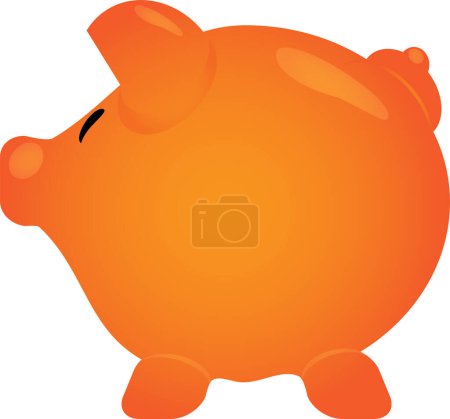 Illustration for Piggy bank, vector illustration - Royalty Free Image
