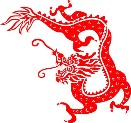 Ilustración de Dragón de año nuevo chino - Imagen libre de derechos